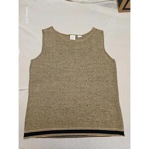 Emma James Women gold Sweater Vest L